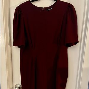 Express size L worn one time , color is eggplant. Very flattering !